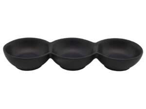 Dish 3xround 23,5x8cm black colorbox