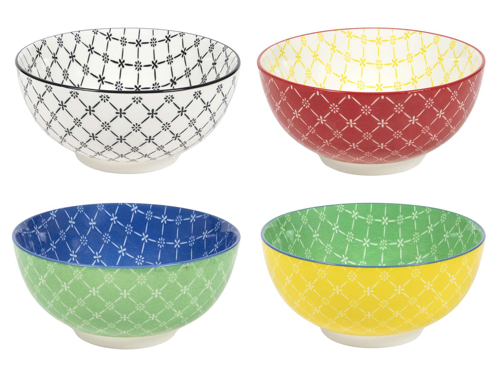 Schaaltje Ø14x7cm vol decor binnen/buiten ass