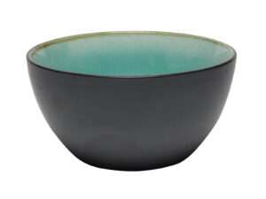 Bowl round Ø13,7x7cm reactive glaze turquoise Cret