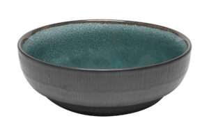 Bowl Ø17x6cm Reactive glaze bluegreen Leros