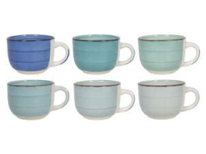 ^Koffiemok XL Blue 500ml 6-ass