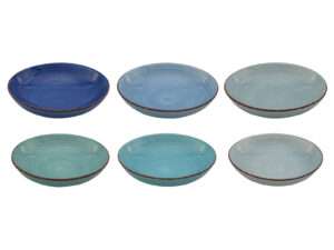 ^Bowl Ø23x6cm blue 6 assorted